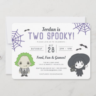 Käfer   Zwei Spooky 2. Geburtstag Einladung