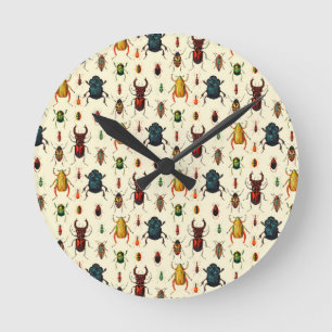 Käferarten Runde Wanduhr