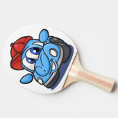 Käferblauer Cartoon - Farbe wählen Tischtennis Schläger (Seitenansicht)