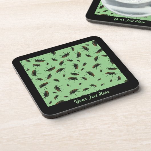 Käferbügel Kunststoff-Untersetzer - Personalisiert Getränkeuntersetzer (Linke Seite)