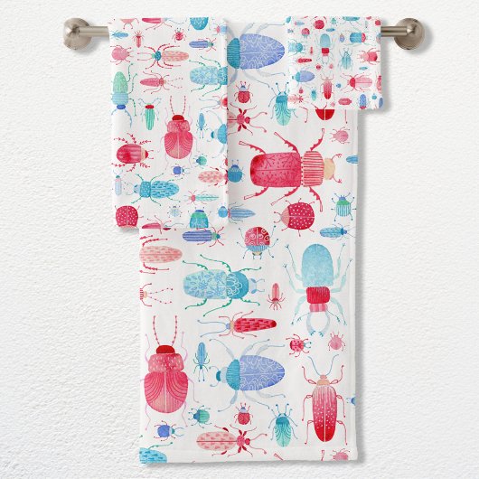 Käferfarbe Badhandtuch Set