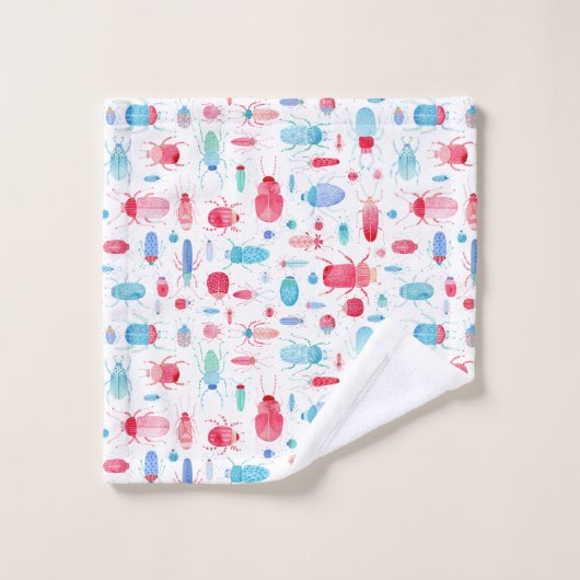 Käferfarbe Badhandtuch Set (Waschlappen)