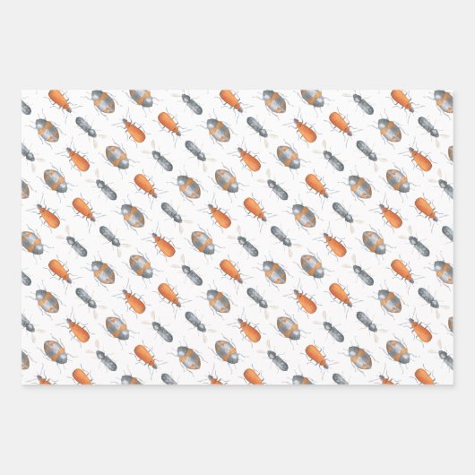 Käferinsektenmuster Geschenkpapier Set (Vorderseite 3)