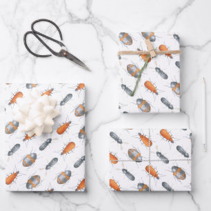Käferinsektenmuster Geschenkpapier Set