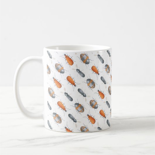 Käferinsektenmuster Kaffeetasse (Links)