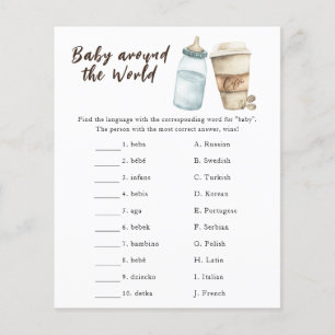 Kaffe-Baby-Party - Baby-um-die-Welt-Spiel
