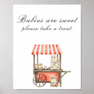 Kaffe-Baby-Party - Babys sind süß Poster