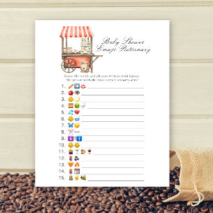 Kaffe-Baby-Party Emoji-Bild-Spiel