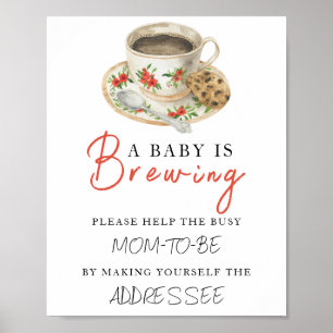Kaffe-Baby-Party - Hilfe für die beschäftigte werd Poster