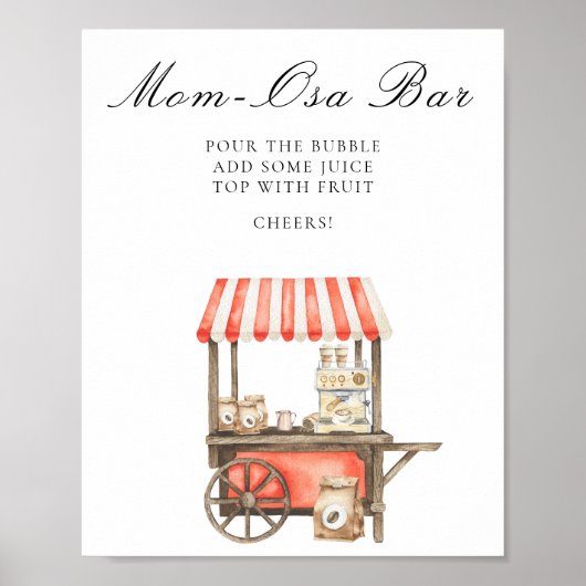 Kaffe-Baby-Party - Mimosa-Bar Poster (Vorne)