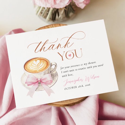 Kaffe Baby Shower Dankeskarten Dankeskarte