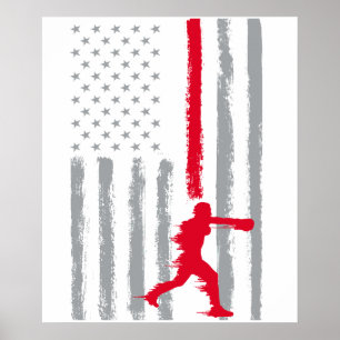 Kaffe Boxing- Vintage USA Amerikanische Flagge für Poster