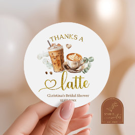 Kaffe Danke eine Tasse Danke Etikett Runder Aufkleber