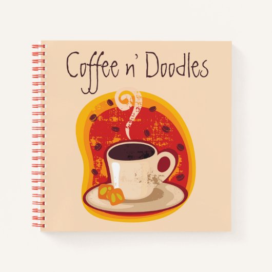 Kaffe Doodles Notizbuch (Vorderseite)