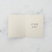 Kaffe-Einladungs-Grußkarte Karte (Innenseite)
