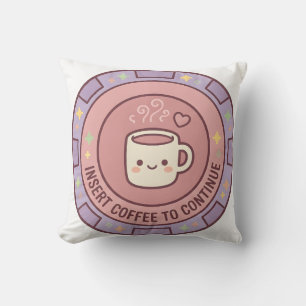 Kaffe einwerfen um fortzufahren Gamer Kissen