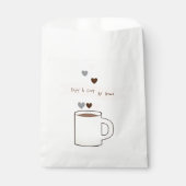 Kaffe Hochzeitsdusche Mitnehm-Kaffeebohnen Geschenktütchen (Vorderseite)