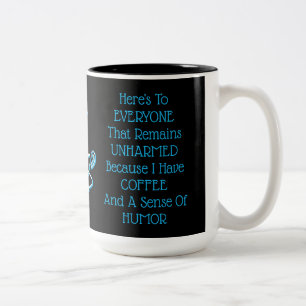 Kaffe-Humor Zweifarbige Tasse
