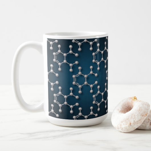 Kaffe Moleküle Klassischer Kaffeebecher Kaffeetasse (Mit Donut)