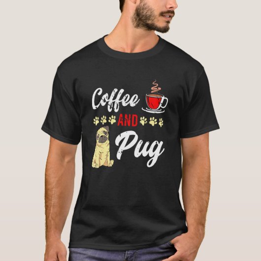 Kaffe Mops Besitzer Hund Züchter Mops T-Shirt (Vorderseite)