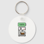 Kaffe-Sucht-Design Schlüsselanhänger (Rückseite)