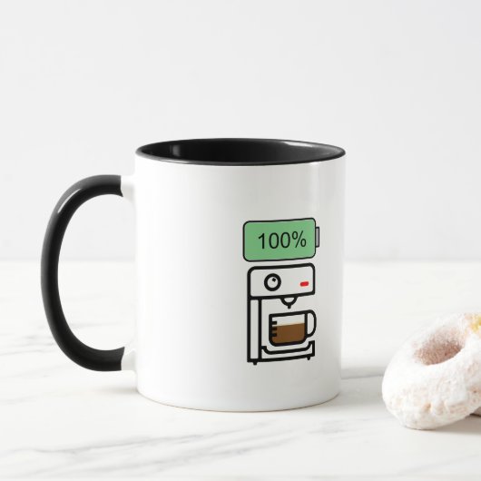 Kaffe-Sucht-Design Tasse (Mit Donut)