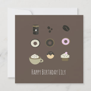 Kaffe Süßigkeiten Alles Gute zum Geburtstag Namens
