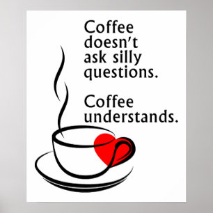 Kaffe versteht lustiger Poster