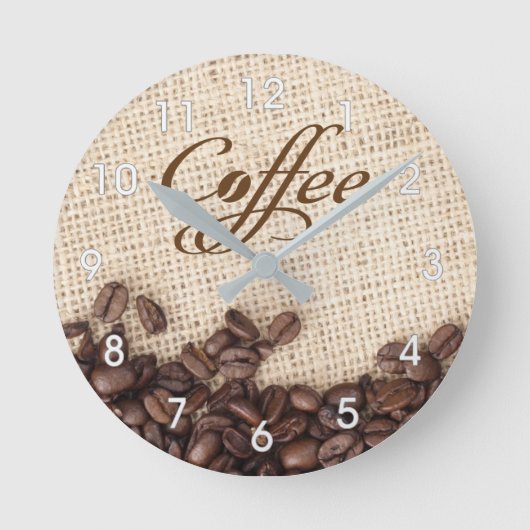 KAFFEBEANS WALL CLOCK RUNDE WANDUHR (Vorderseite)