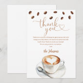 Kaffebohnen-Baby-Shower Dankeskarte (Vorne/Hinten)