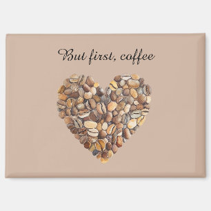 Kaffebohnen Herz Magnet