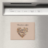 Kaffebohnen Herz Magnet (In Situ (Geschirrspüler))