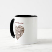 Kaffebohnen Herz Tasse (Vorderseite Links)