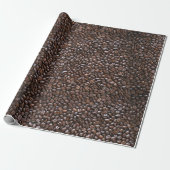 KAFFEBOHNEN MUSTER GESCHENKPAPIER (Ungerollt)