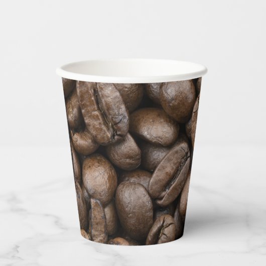 Kaffebohnen-Muster-Papierbecher Pappbecher (Vorderseite)