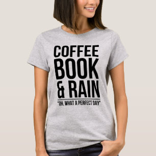 Kaffebuch und -regen T-Shirt