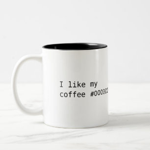 Kaffee #000000 zweifarbige tasse