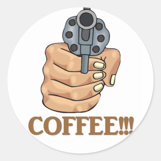 Kaffee-03 Runder Aufkleber (Vorderseite)