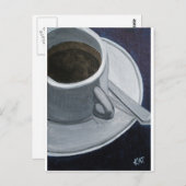 Kaffee-12x18 akryllisch auf der Leinwand-Tafel @Ka Postkarte (Vorne/Hinten)