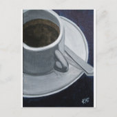 Kaffee-12x18 akryllisch auf der Leinwand-Tafel @Ka Postkarte (Vorderseite)