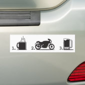 Kaffee, 2wheels u. Bier - Autoaufkleber (Auf Auto)