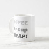 KAFFEE 5¢/TASSE Becher Kaffeetasse (Vorderseite Links)