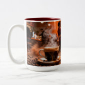 Kaffee 7 Liebe Zweifarbige Tasse (Links)