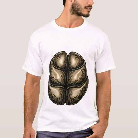 Kaffee Abs – Strong Brew Energie T-Shirt (Vorderseite)