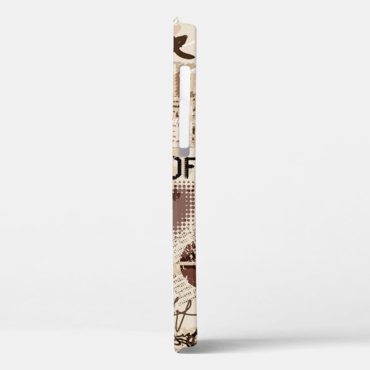 Kaffee. Abstraktes Kaffeemuster auf braunem Hinter Case-Mate iPhone Hülle (Rückseite / Links)