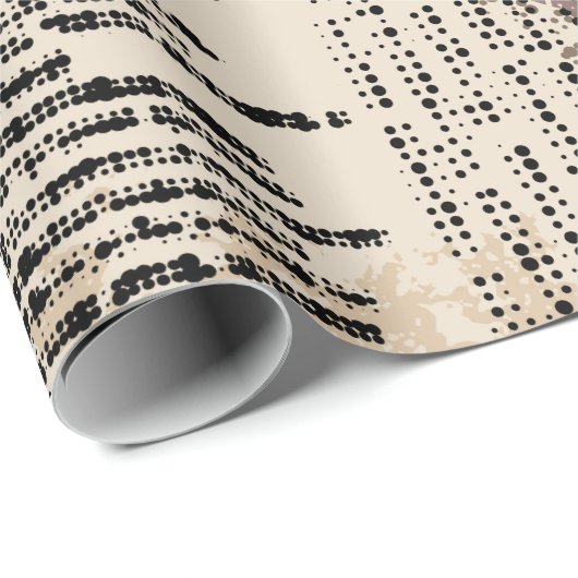 Kaffee. Abstraktes Kaffeemuster auf braunem Hinter Geschenkpapier (Rolleneckpunkt)