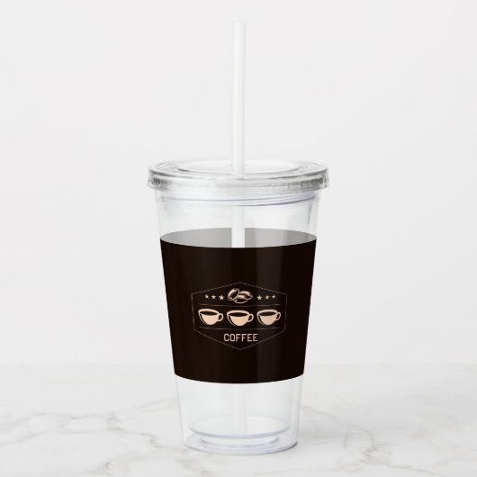 Kaffee Acryltrinkbecher (Vorderseite)