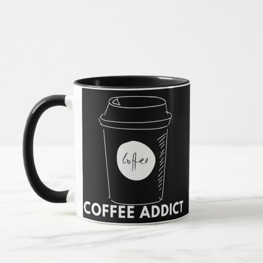 Kaffee Addict Cappuccino Espresso Latte Drinker Tasse (Links)