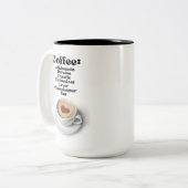 Kaffee: Aficionado Fanatic Enthusiast Liebe Zweifarbige Tasse (Vorderseite Links)