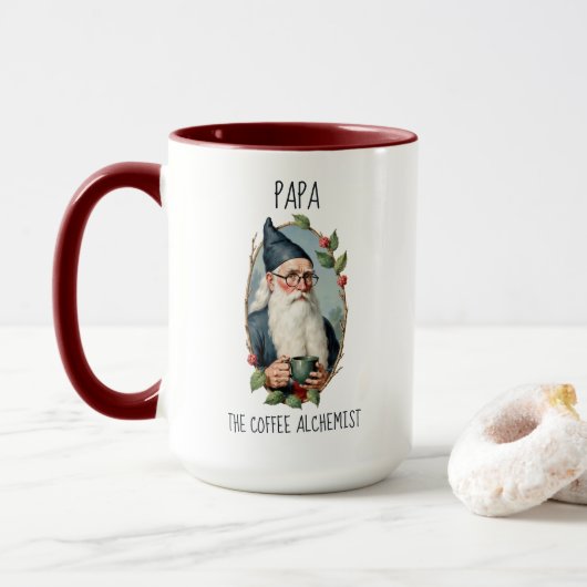 Kaffee-Alchemist-Custom-Gnome-Kombitasse Tasse (Mit Donut)